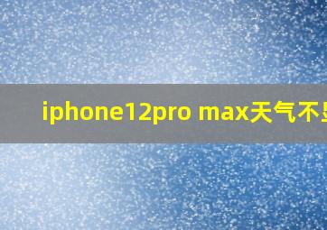 iphone12pro max天气不显示